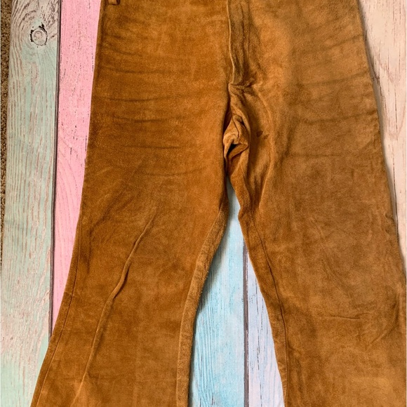 Awesome vintage suede leather flare pants - Picture 2 of 12